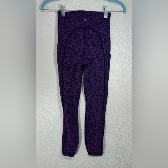 Athleta Purple and Black Ultimate Stash Pocket Textured 7/8 Tight Women’s XXS - Picture 7 of 10